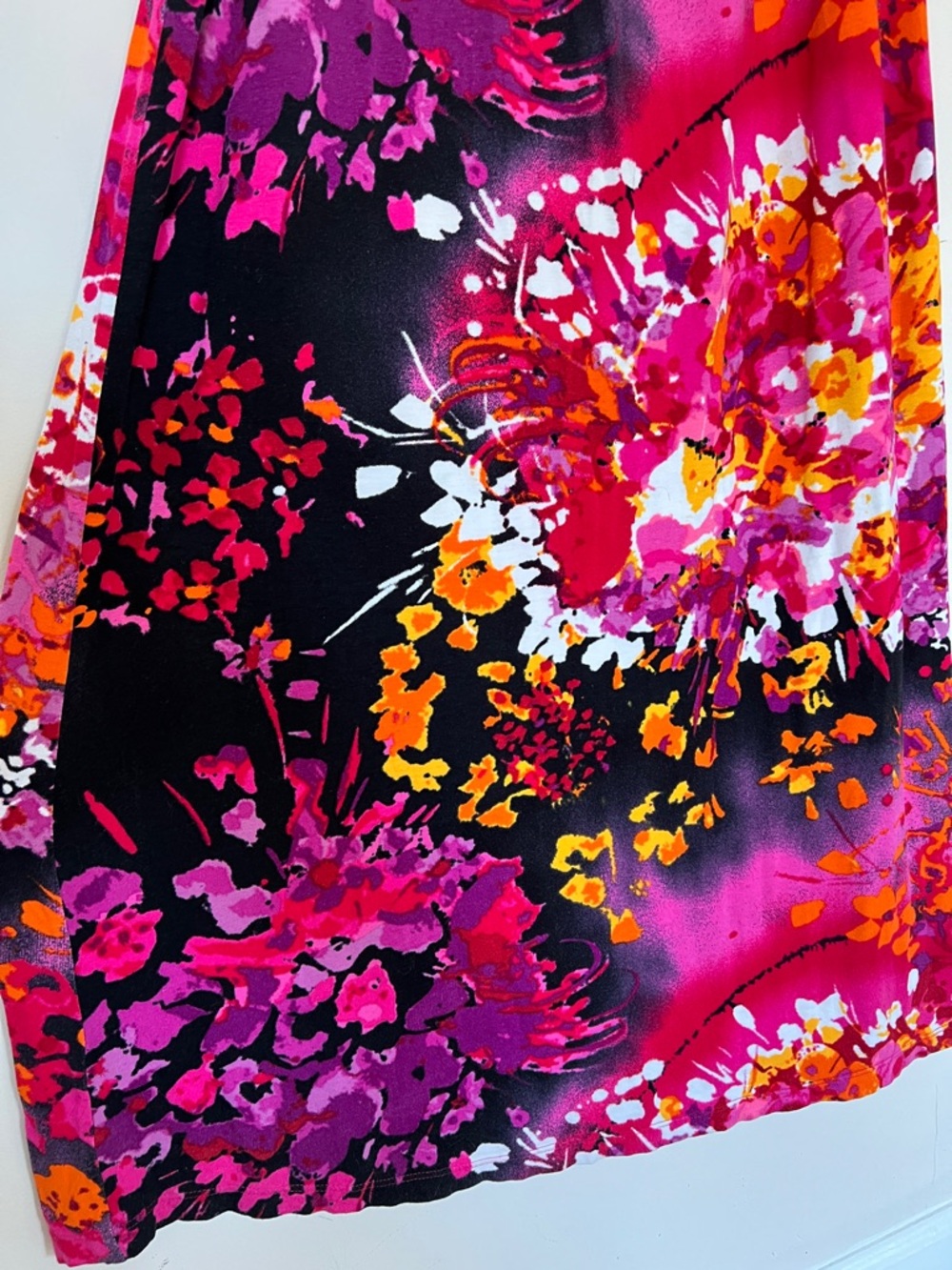 Express Bold Pink Floral Maxi Slip Dress Medium String Tie Colorful Girly - Picture 5 of 12